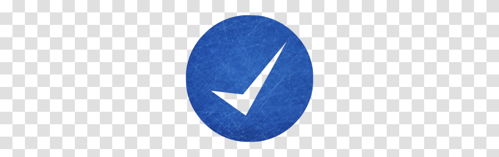 Blue And Scratched Check Mark Icon, Moon, Outer Space, Night Transparent Png