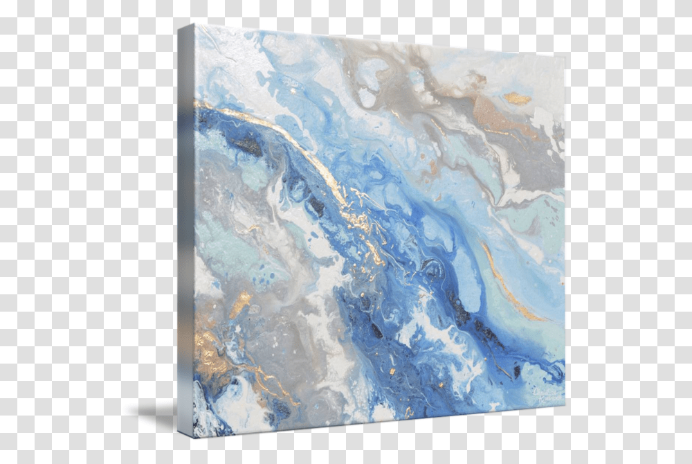 Blue And White Abstract Painting, Canvas, Astronomy, Paint Container Transparent Png