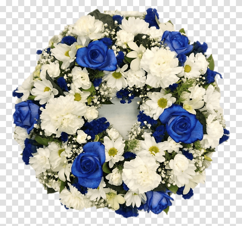 Blue And White Blue Funeral Flowers, Plant, Blossom, Rose, Flower Bouquet Transparent Png