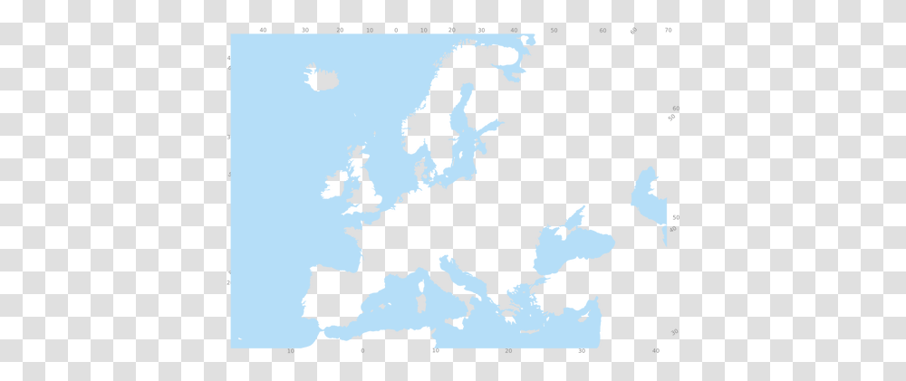 Blue And White Clip Art Of Map Of Europe, Plot, Diagram, Atlas Transparent Png