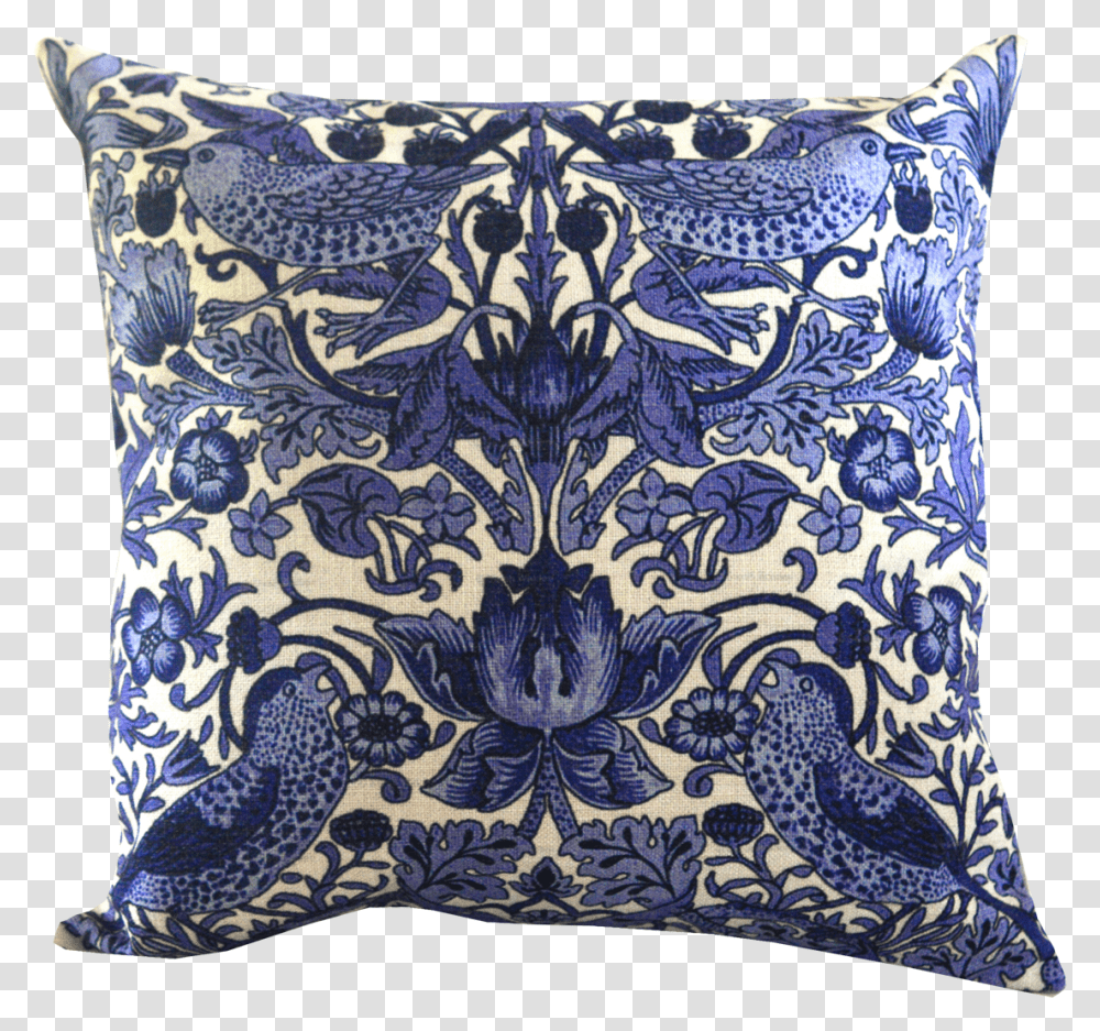Blue And White Floral Pillow, Cushion, Rug, Pattern Transparent Png