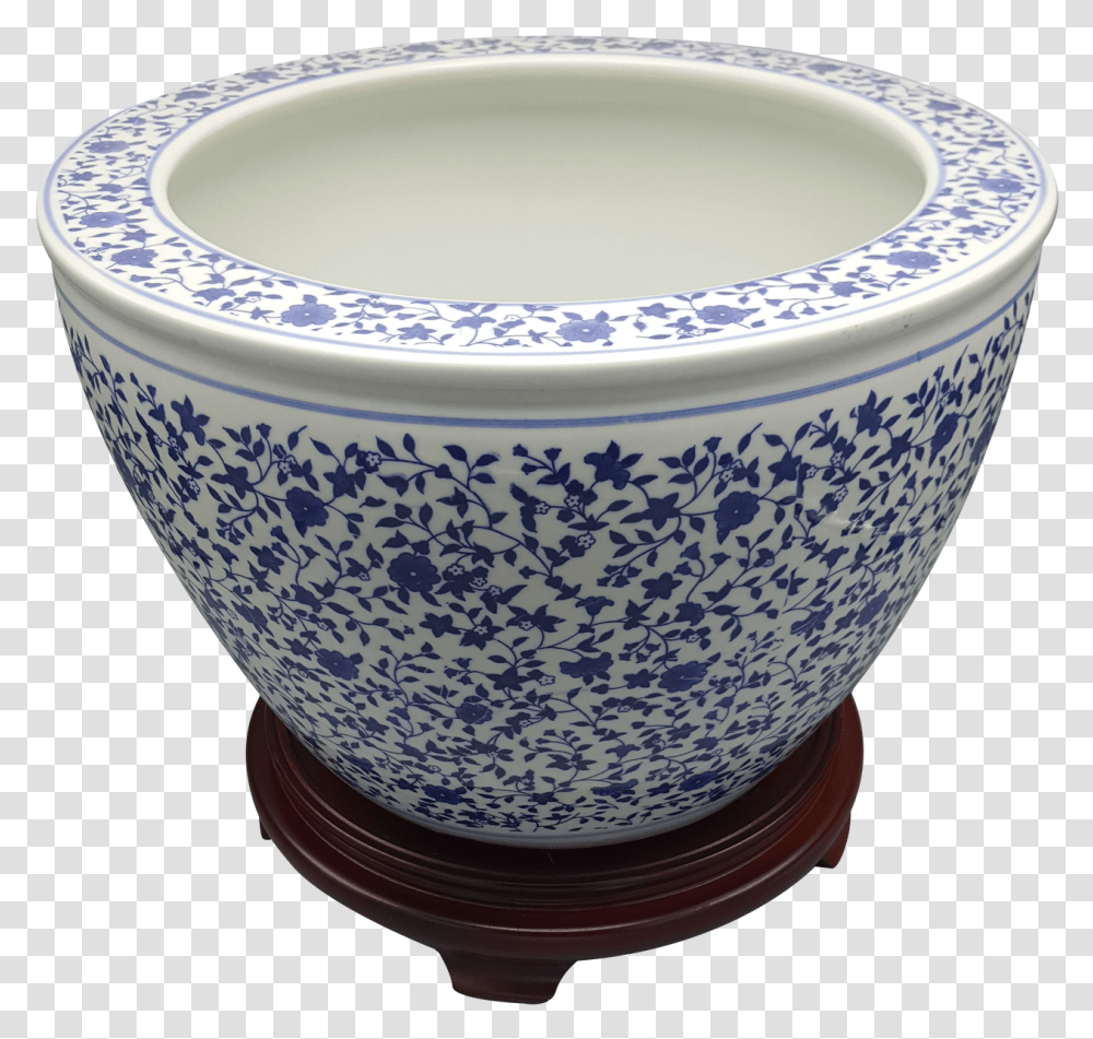 Blue And White Porcelain, Pottery, Bowl, Bathtub Transparent Png