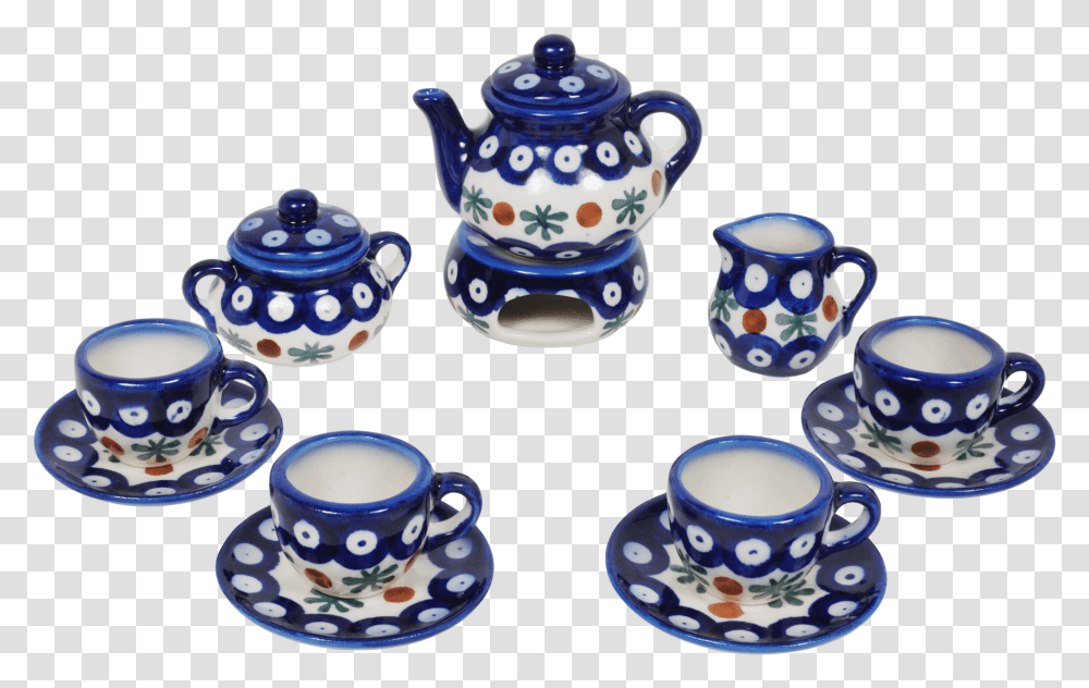 Blue And White Porcelain, Pottery, Saucer, Cup, Teapot Transparent Png