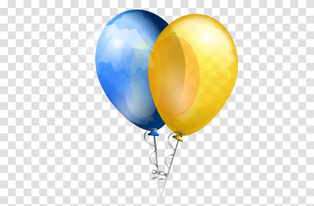 Blue And Yellow Balloons Background Transparent Png