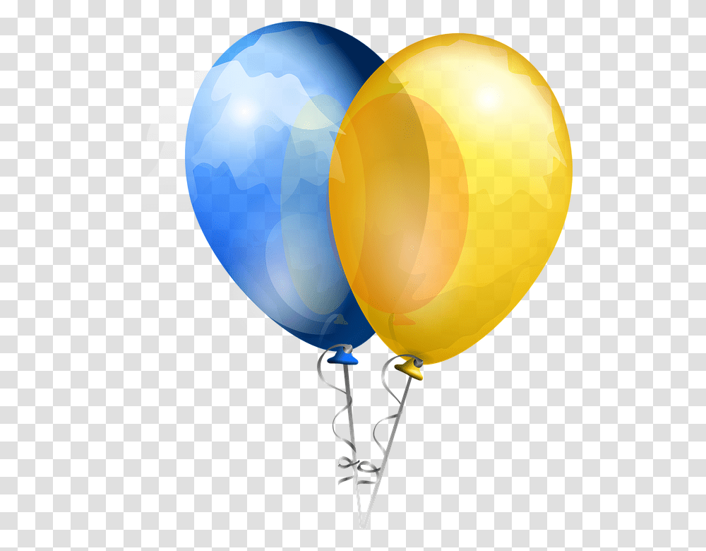 Blue And Yellow Balloons Transparent Png