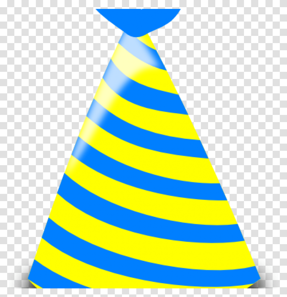 Blue And Yellow Birthday Hat, Apparel, Party Hat Transparent Png