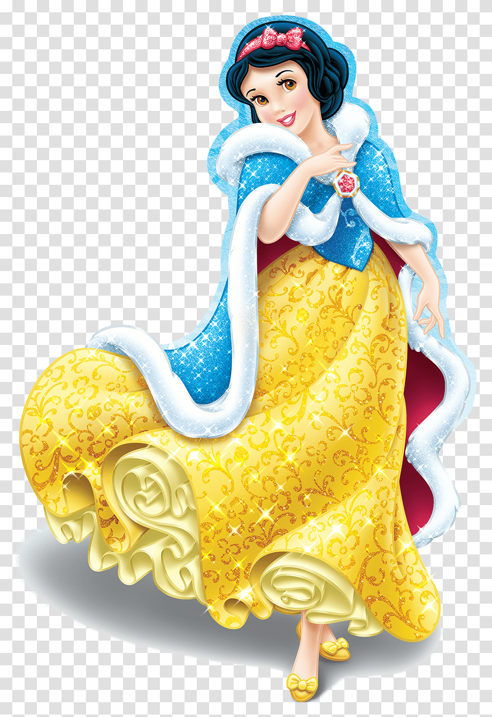 Blue And Yellow Disney Characters Download Snow White Disney Princess, Figurine, Apparel, Furniture Transparent Png