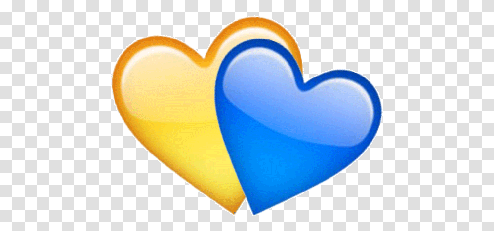 Blue And Yellow Hearts, Cushion Transparent Png