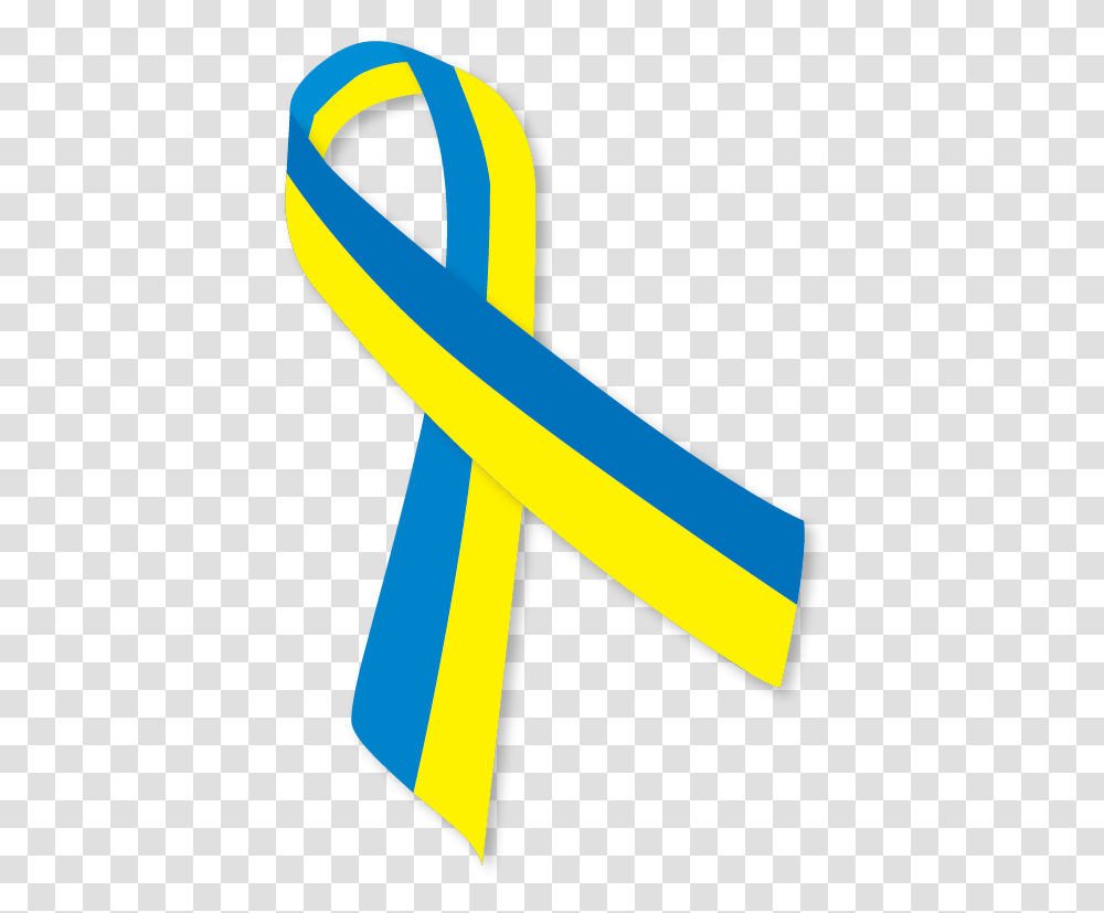 Blue And Yellow Ribbon Ua Blue And Yellow Ribbon, Label, Text, Graphics Transparent Png