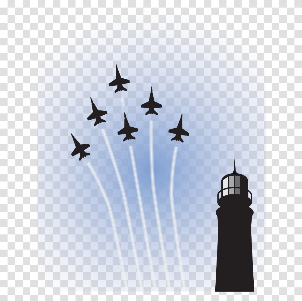 Blue Angels Over Lighthouse Royal Australian Air Force, Airplane, Aircraft, Vehicle, Transportation Transparent Png