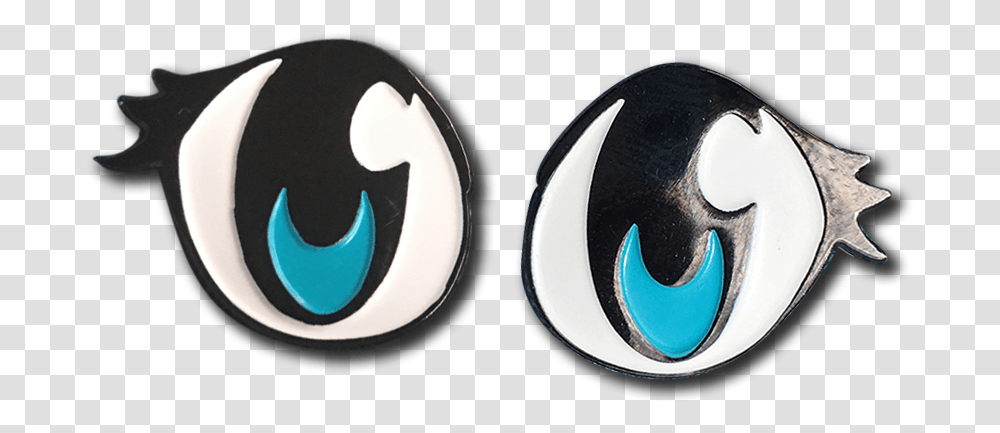 Blue Anime Eye Enamel Pin Emblem, Symbol, Text, Alphabet, Logo Transparent Png