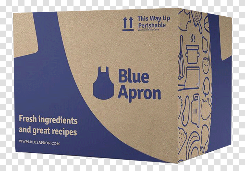 Blue Apron Reviews Blue Apron Print Ad, Cardboard, Box, Carton Transparent Png