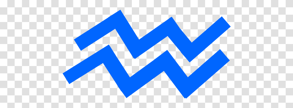 Blue Aquarius Symbol, Logo, Trademark, Alphabet Transparent Png