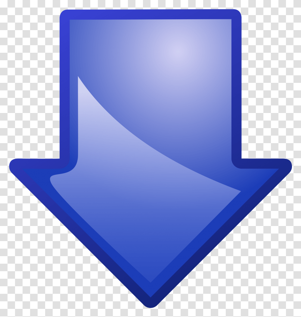 Blue Arrow Pointing Down, Lighting Transparent Png