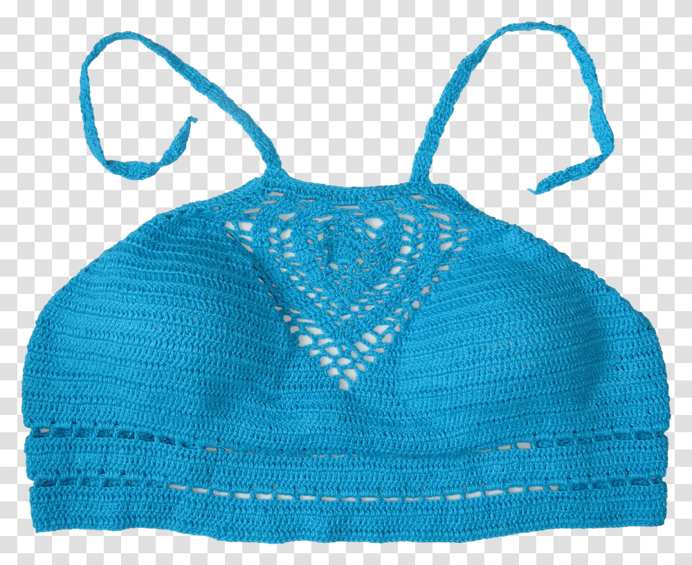 Blue Azure Crop Top Crochet Transparent Png