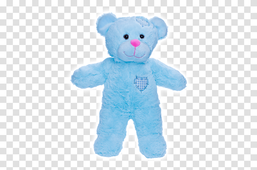 Blue Baby Heart Beat Teddy Bear Blue Heartbeat Teddy Bear, Toy, Apparel, Plush Transparent Png