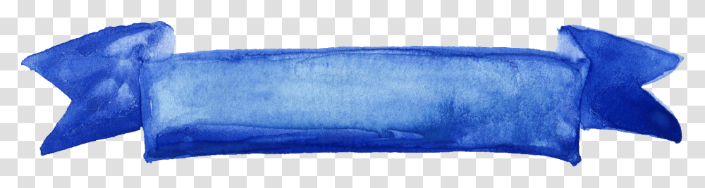 Blue Banner Blue Watercolor Banner, Pencil Box, Blanket Transparent Png