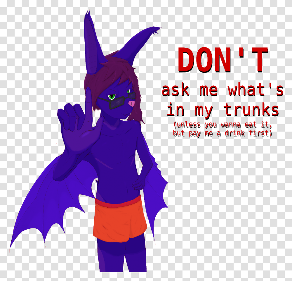 Blue Bat Anthro Pointing A Finger At You To Tell You Transparent Png