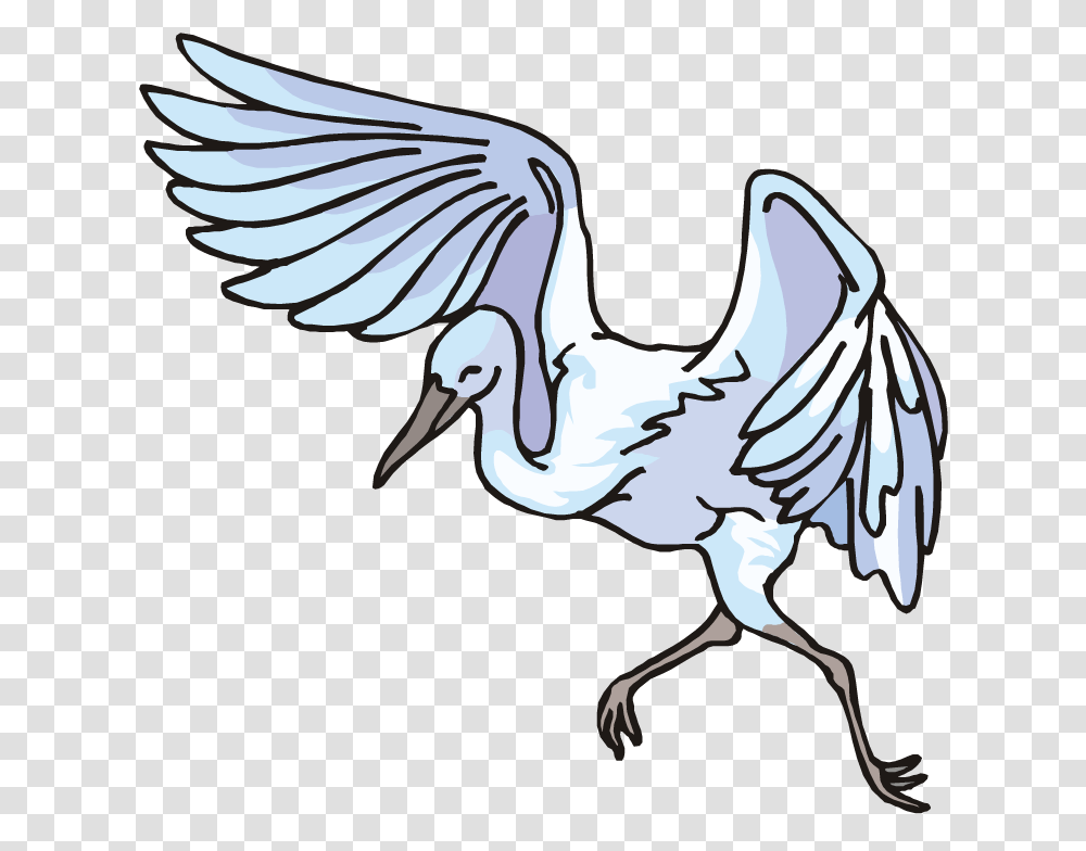 Blue Bird Clip Art Focusing On Wildlife, Waterfowl, Animal, Crane Bird, Stork Transparent Png