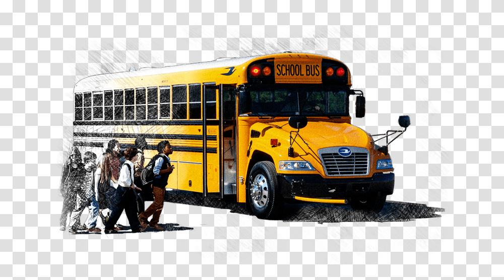 Blue Bird Vision Los Lunas School School Bus, Vehicle, Transportation, Person, Human Transparent Png