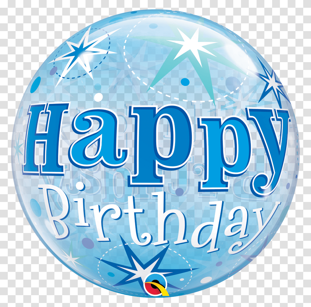 Blue Birthday Balloon, Sphere, Logo, Trademark Transparent Png