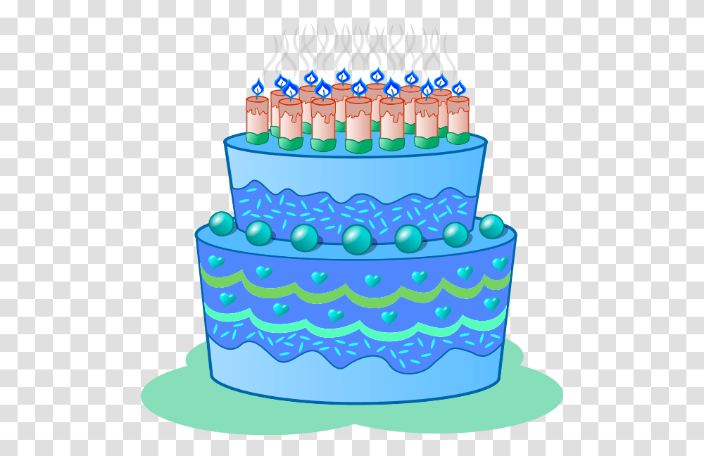 Blue Birthday Cake Clip Art Clipart Blue Cake Clip Art, Dessert, Food, Icing, Cream Transparent Png