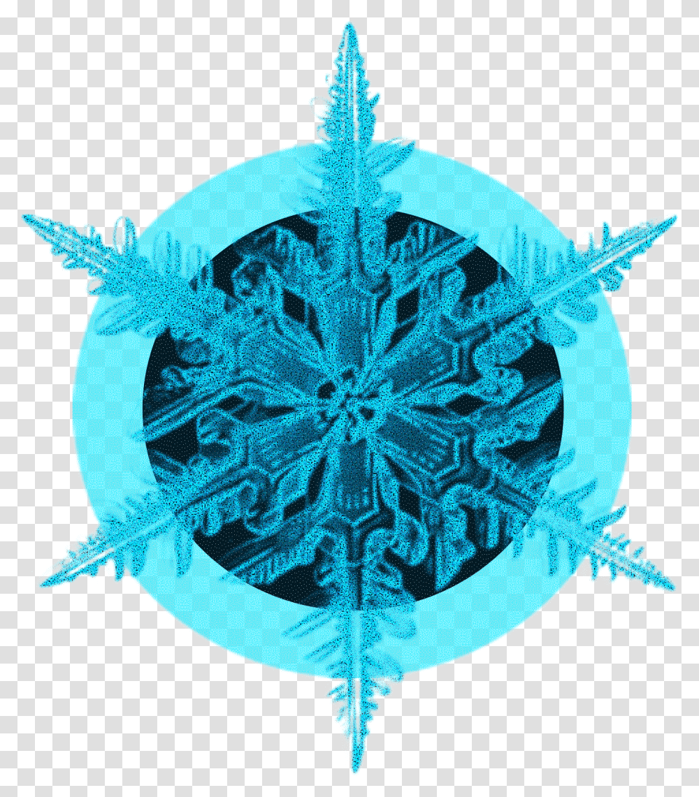 Blue Black Crystal Ice Flower Decorative And Psd Ice Crystal, Cross, Ornament, Pattern Transparent Png