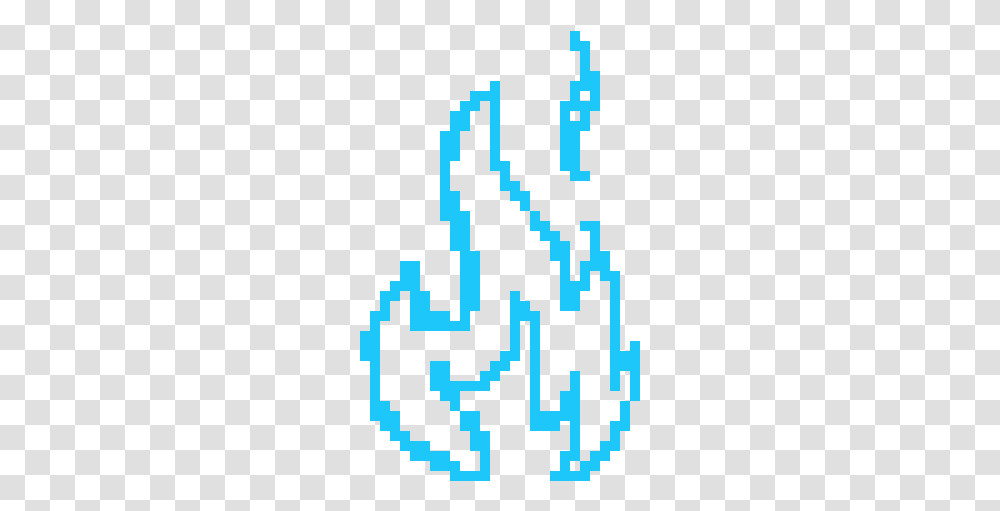 Blue Blue Pixel Fire, Pac Man, Stencil Transparent Png