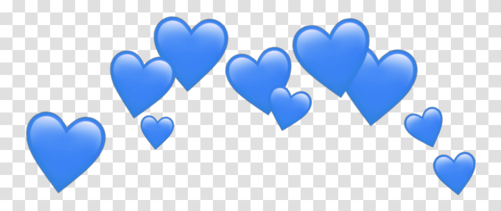 Blue Blueheart Hearts Heart Emoji Emojis Sticker Heart Crown, Alphabet, Light Transparent Png