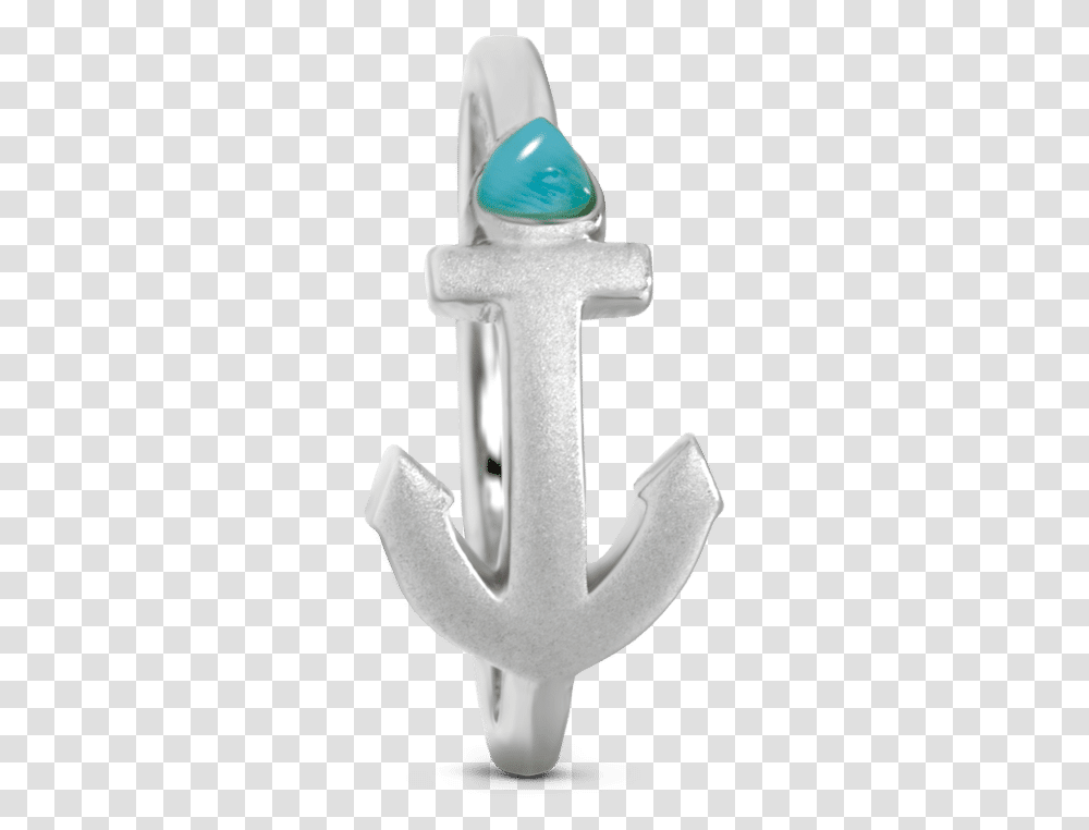 Blue Boat Anchor Ring Platinum, Hook, Cross, Snowman Transparent Png