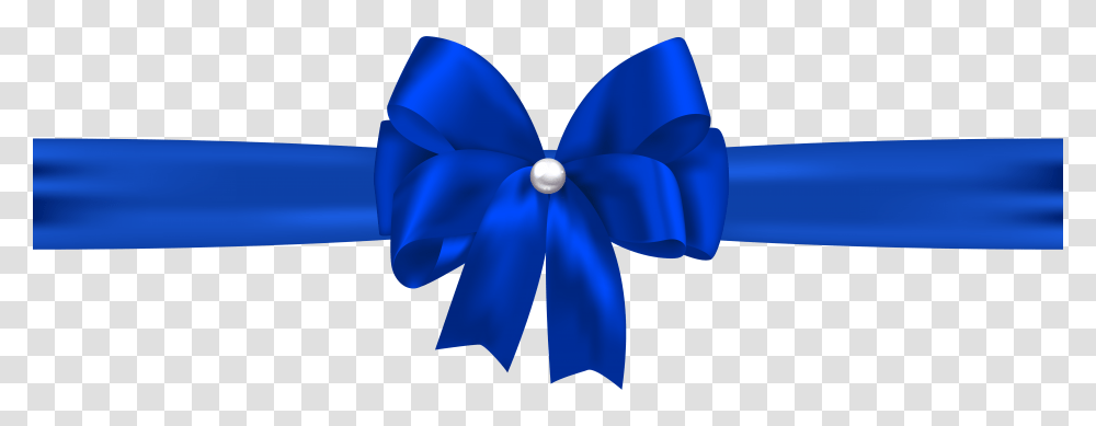 Blue Bow With Ribbon Clip Art, Pattern, Floral Design, Fractal Transparent Png