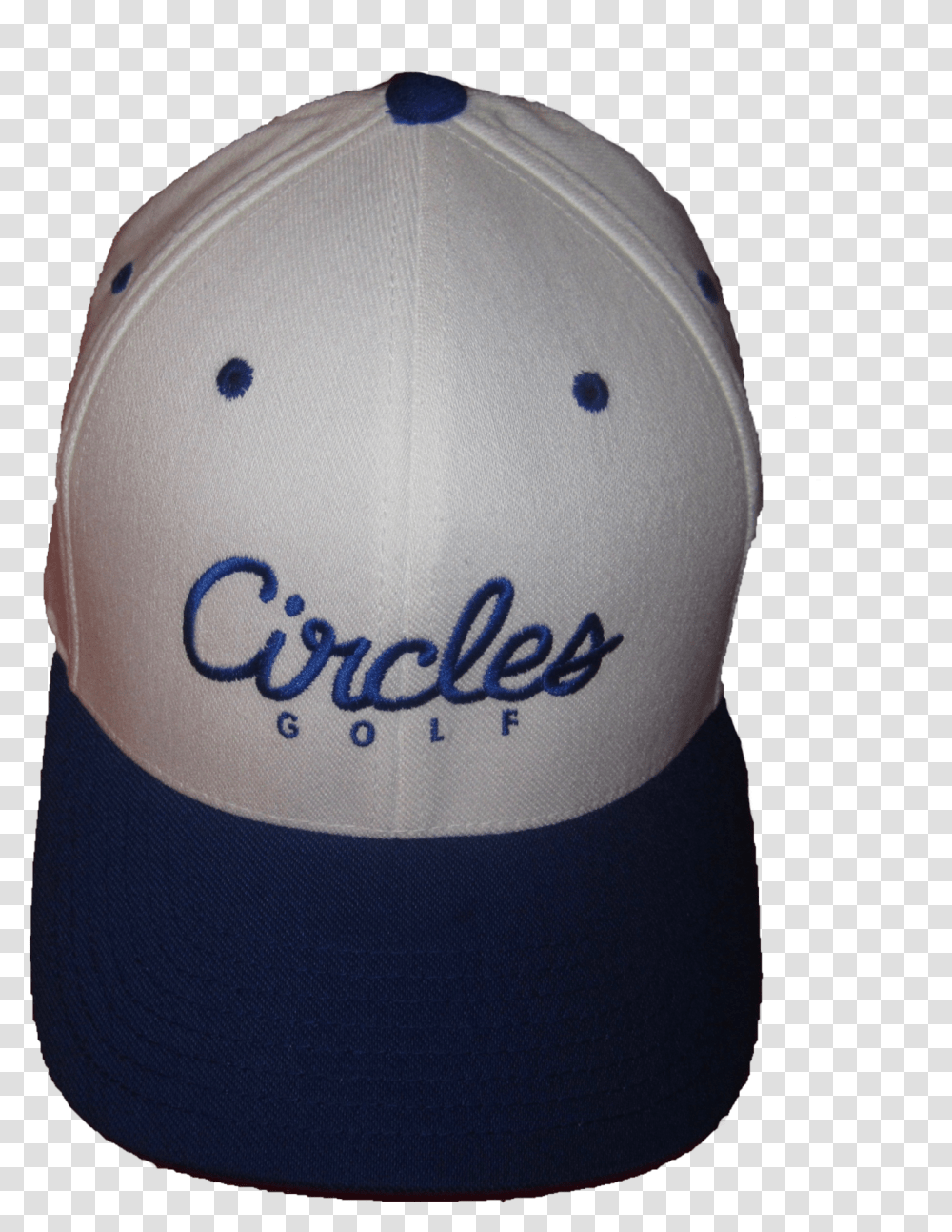 Blue Brim On White Circles Text Flexfit Hat Baseball Cap, Apparel Transparent Png
