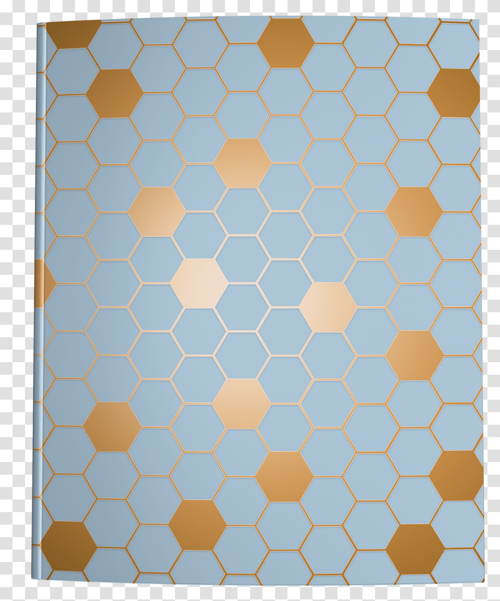 Blue Bronze Hexagon Notebook Cover Circle, Honeycomb, Food, Rug Transparent Png