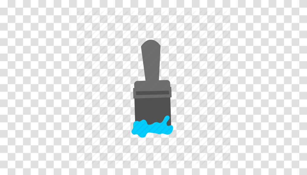 Blue Brush Color Paint Paintbrush Tool Icon, Electronics, Machine, Tie, Cylinder Transparent Png
