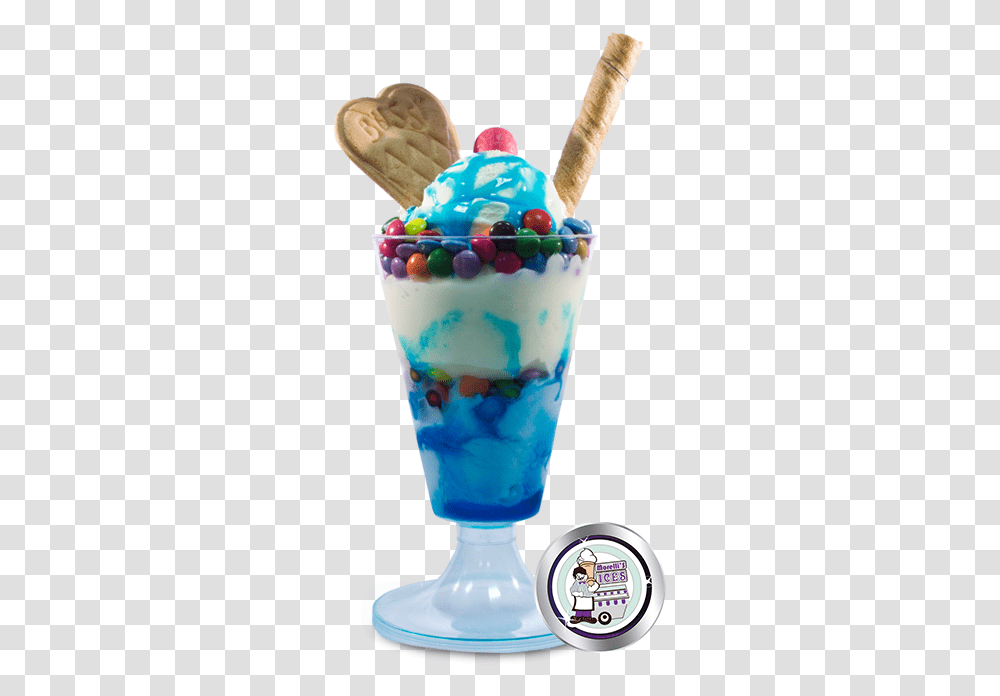 Blue Bubblegum Bubblegum Ice Cream Sundae, Dessert, Food, Creme, Yogurt Transparent Png