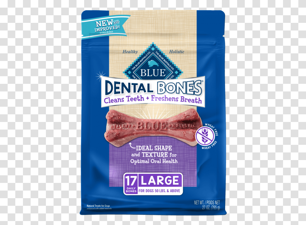Blue Buffalo Dental Bones Large Adult Dental Chew Dog Blue Buffalo Dental Bones, Food, Pork, Bacon, Plant Transparent Png