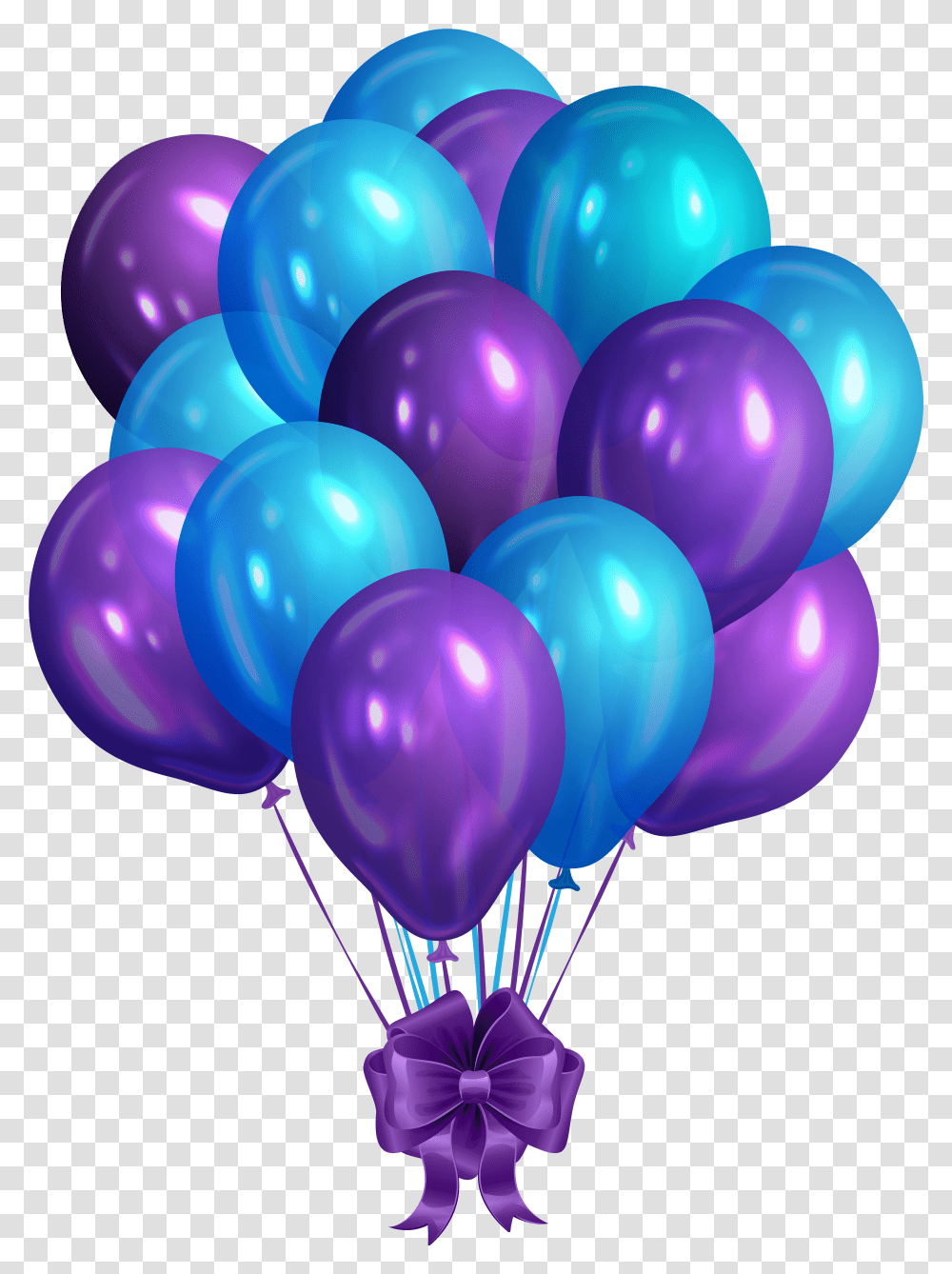 Blue Bunch Of Balloons Clip Art Blue And Purple Balloons Transparent Png