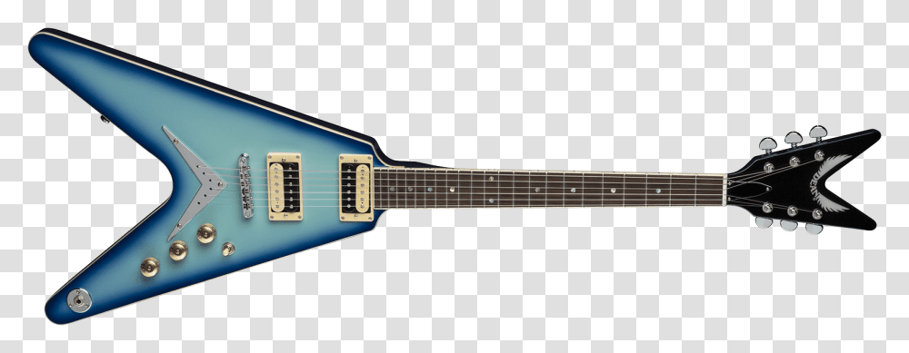 Blue Burst Dean Guitar V Blue Burst, Leisure Activities, Musical Instrument, Electric Guitar, Bass Guitar Transparent Png