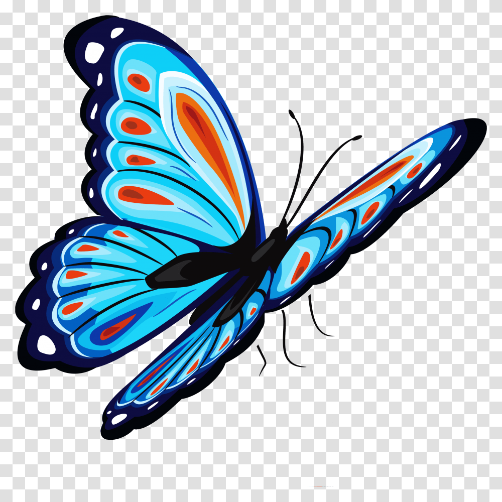 Blue Butterfly Butterfly Hd, Light, Animal, Neon, Invertebrate Transparent Png