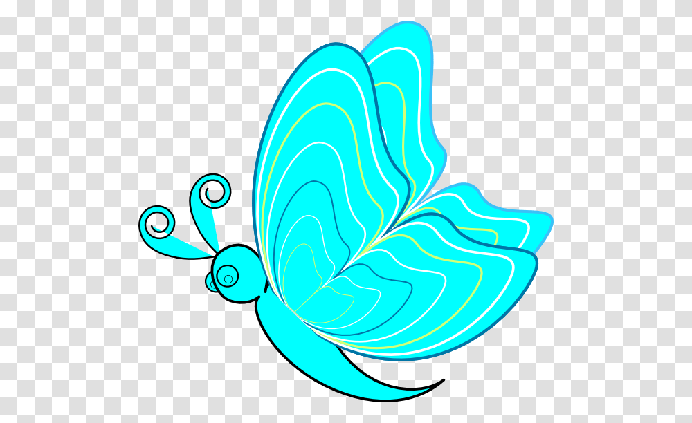 Blue Butterfly Cartoon, Sea, Outdoors, Water Transparent Png