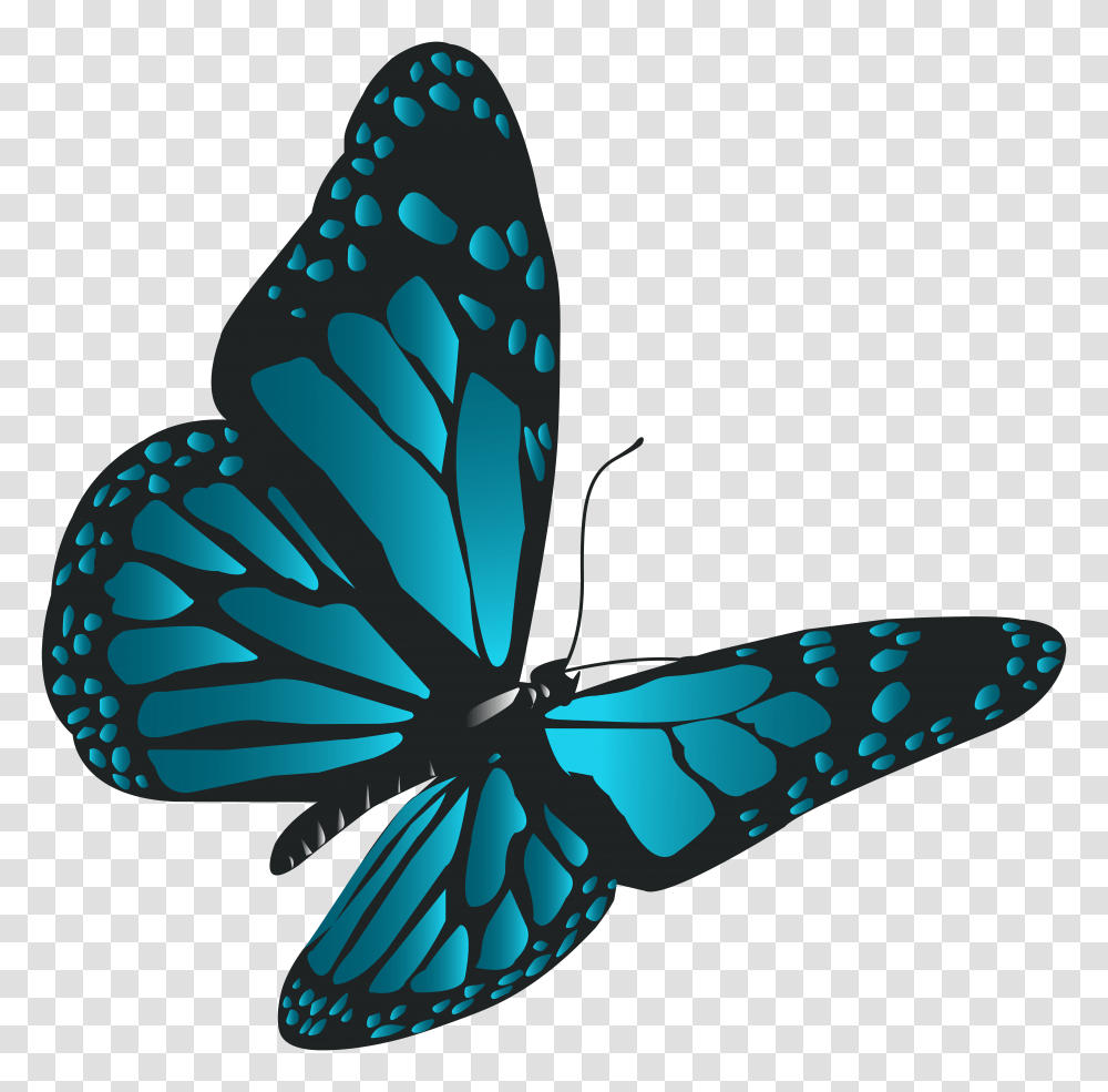 Blue Butterfly Clip, Insect, Invertebrate, Animal Transparent Png