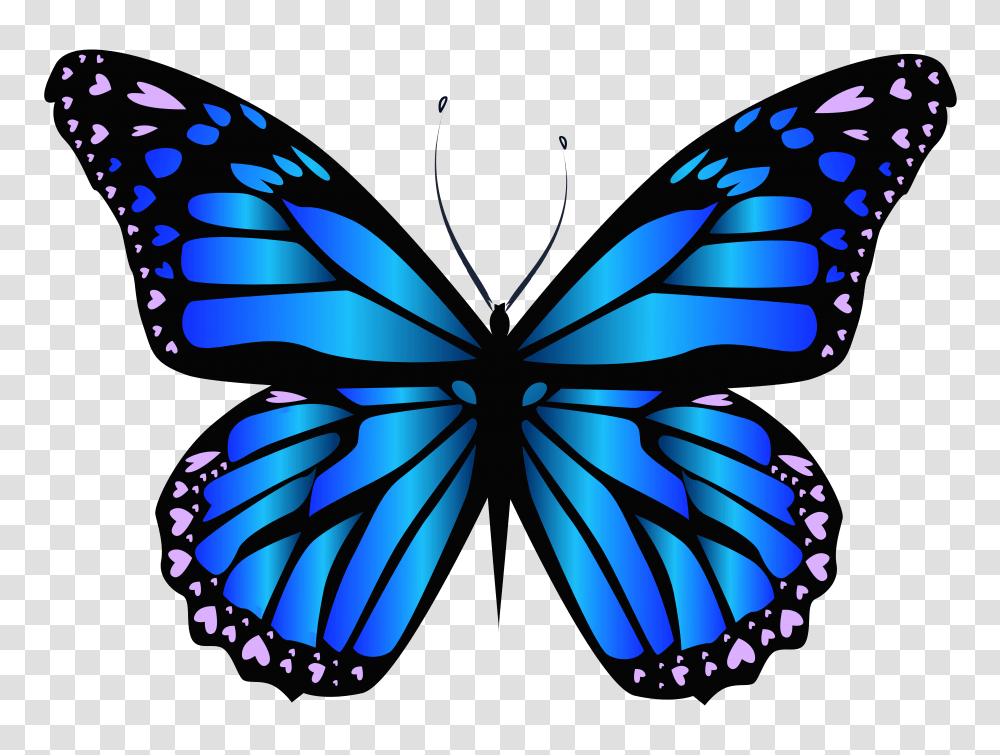 Blue Butterfly Clipar, Insect, Invertebrate, Animal, Pattern Transparent Png