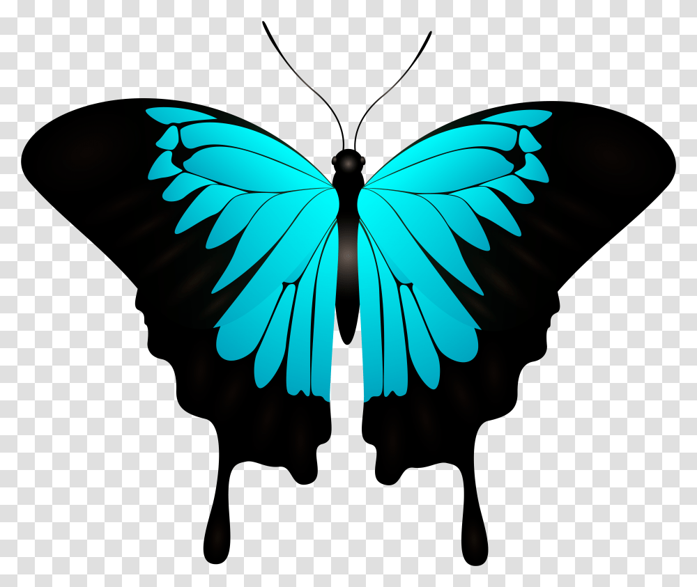 Blue Butterfly Decorative Image Clipart, Insect, Invertebrate, Animal, Pattern Transparent Png