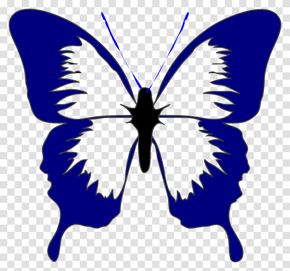 Blue Butterfly Svg Clip Arts Butterfly Cartoon Black And White, Pattern, Insect, Invertebrate, Animal Transparent Png