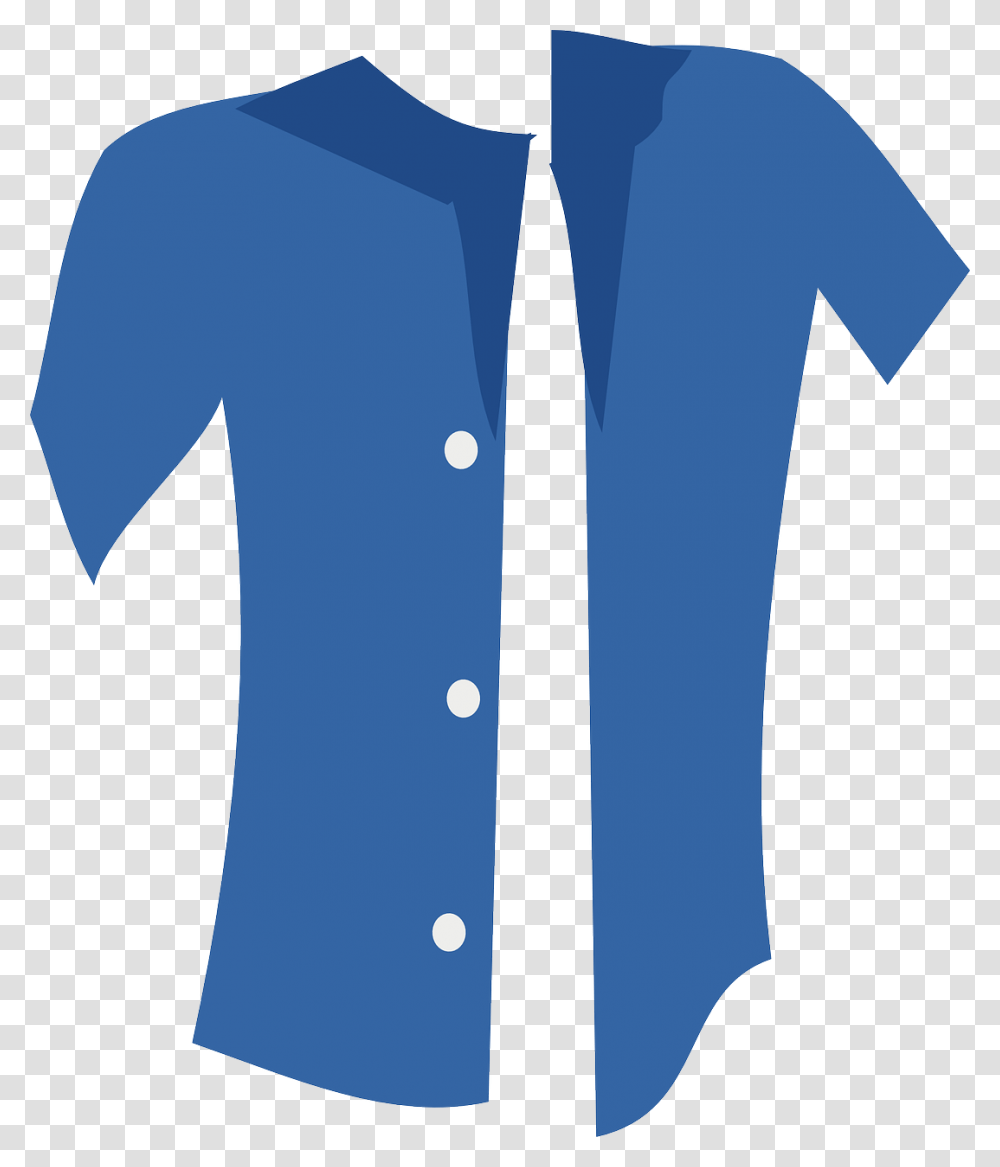 Blue Button Shirt Clipart, Apparel, Number Transparent Png