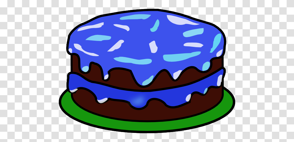 Blue Cake With No Candle Clip Art For Web, Dessert, Food, Icing, Cream Transparent Png