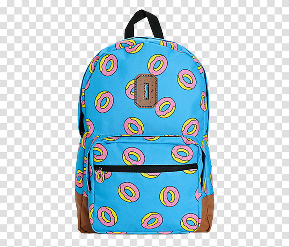 Blue Canvas Backpack With Donut Pattern Odd Future Blue Backpack, Bag, Baseball Cap, Hat Transparent Png