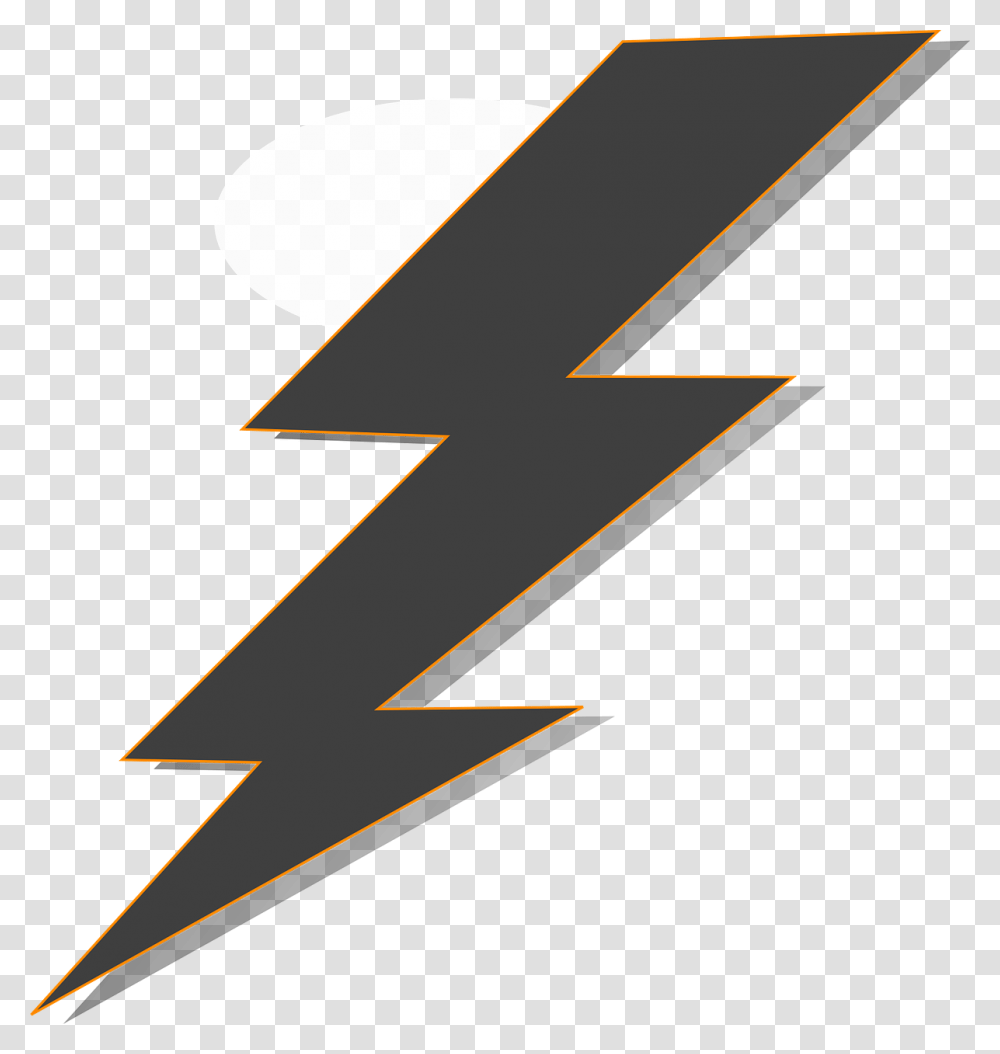 Blue Cartoon Lightning Bolt, Logo, Cross Transparent Png