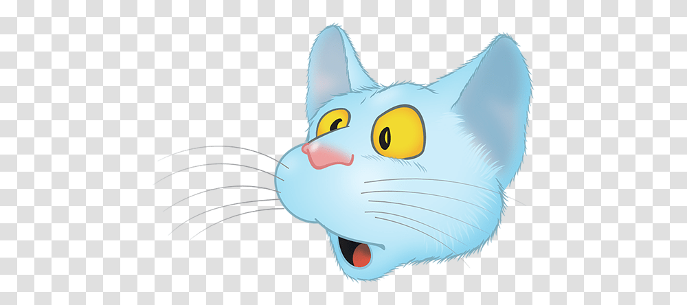 Blue Cat Emoji Messages Sticker 3 Cat Yawns, Mammal, Animal, Pet, Rodent Transparent Png