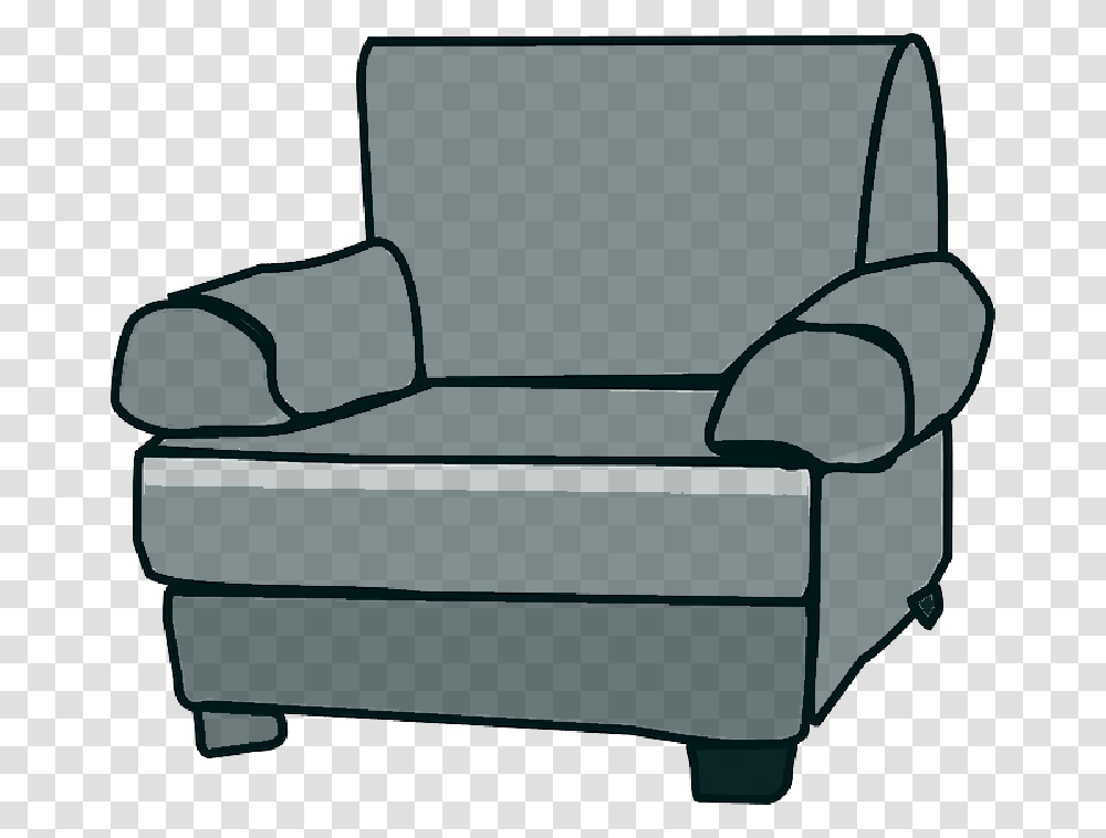 Blue Chair Cartoon Purple Love Furniture Seat Chair Clip Art, Armchair, Couch Transparent Png